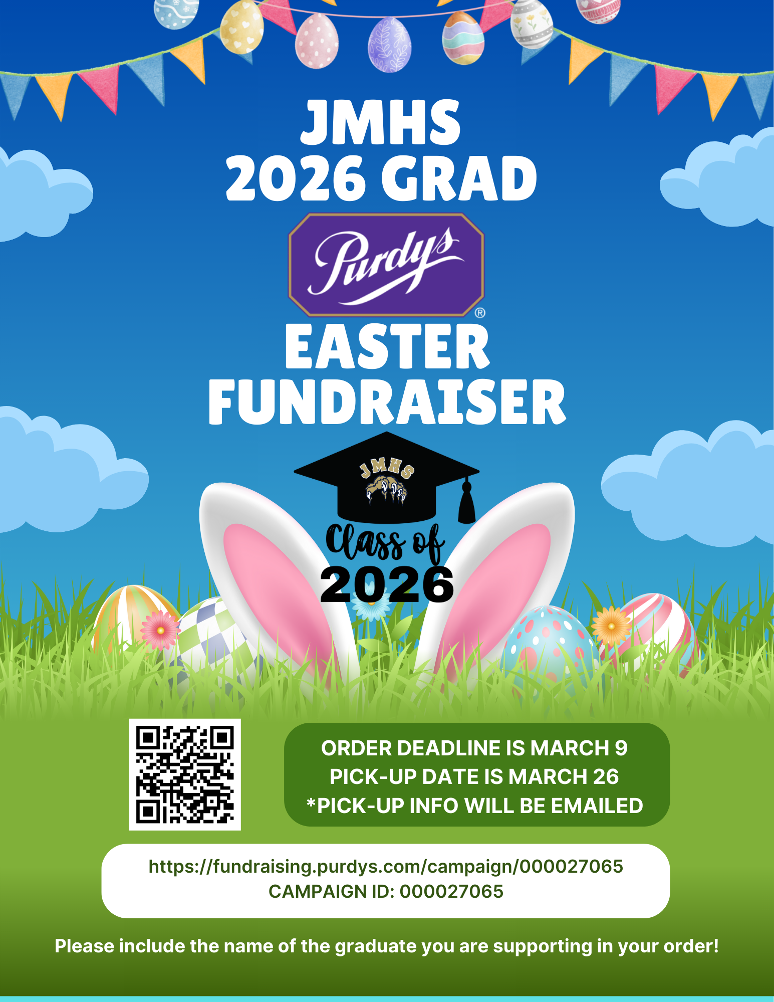 2026 Purdys Easter grad fundraiser